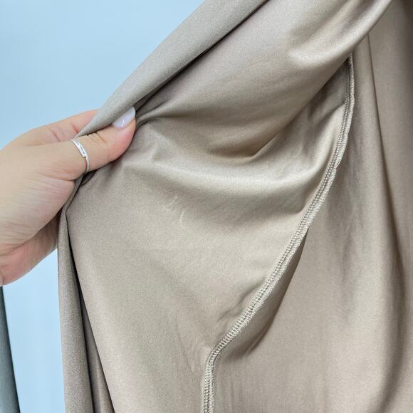 Michael Costello x REVOLVE | Gilly Maxi Dress in Taupe Jersey Asymmetric Gown XS - Picture 10 of 15